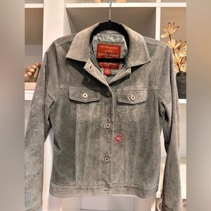 Eddie Bauer Olive Green Suede Jacket